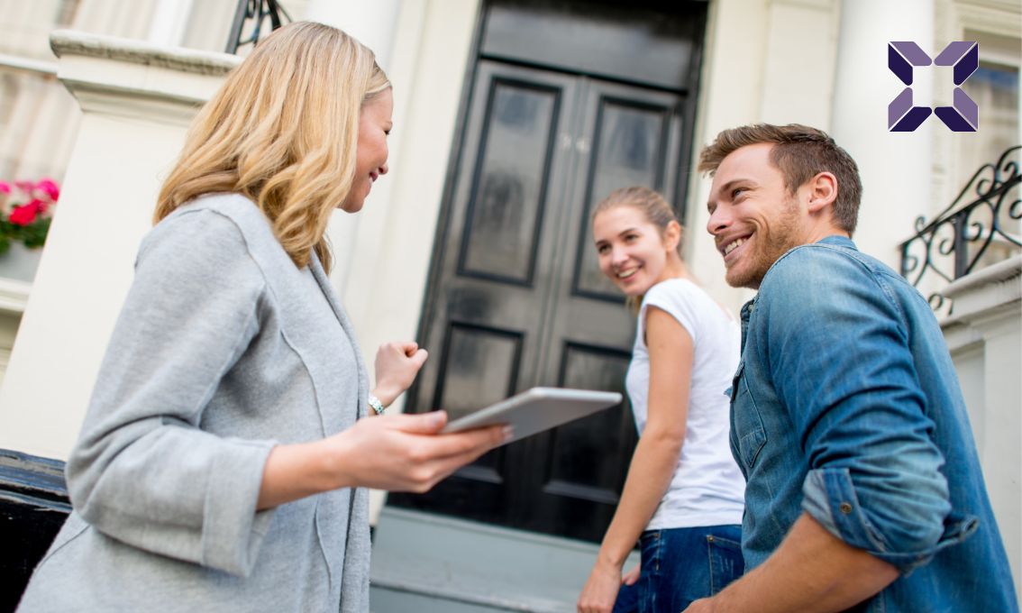 Couple getting a new property