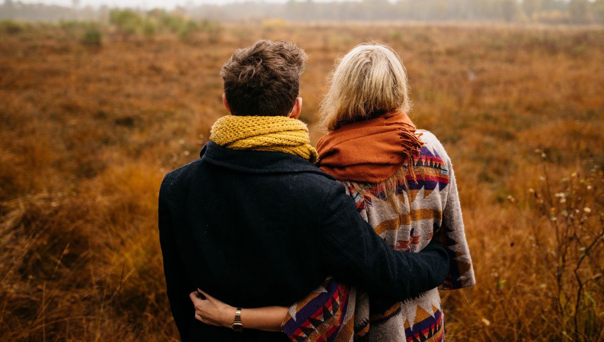 Couple enjoying the feel of nature.