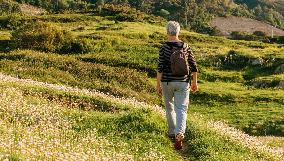 Lady going hiking