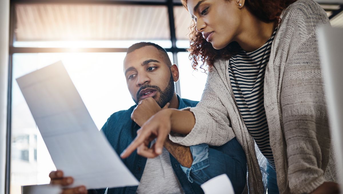 Man and woman making decisions