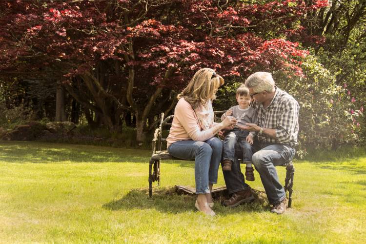 Grandparents having play time with grandchild